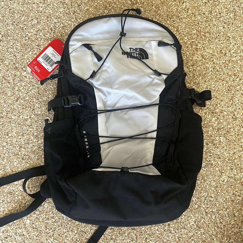 NWT Borelais North Face Back Pack. Black & White.